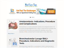 Tablet Screenshot of medcaretips.com